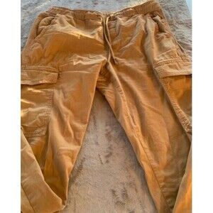 Vintage Urban Pipeline Cargo Pants Men's Medium Tan/Gold Grunge Corduroy Y2K